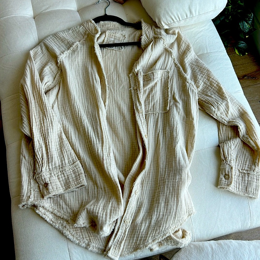 Aerie pool to party cover up shirt